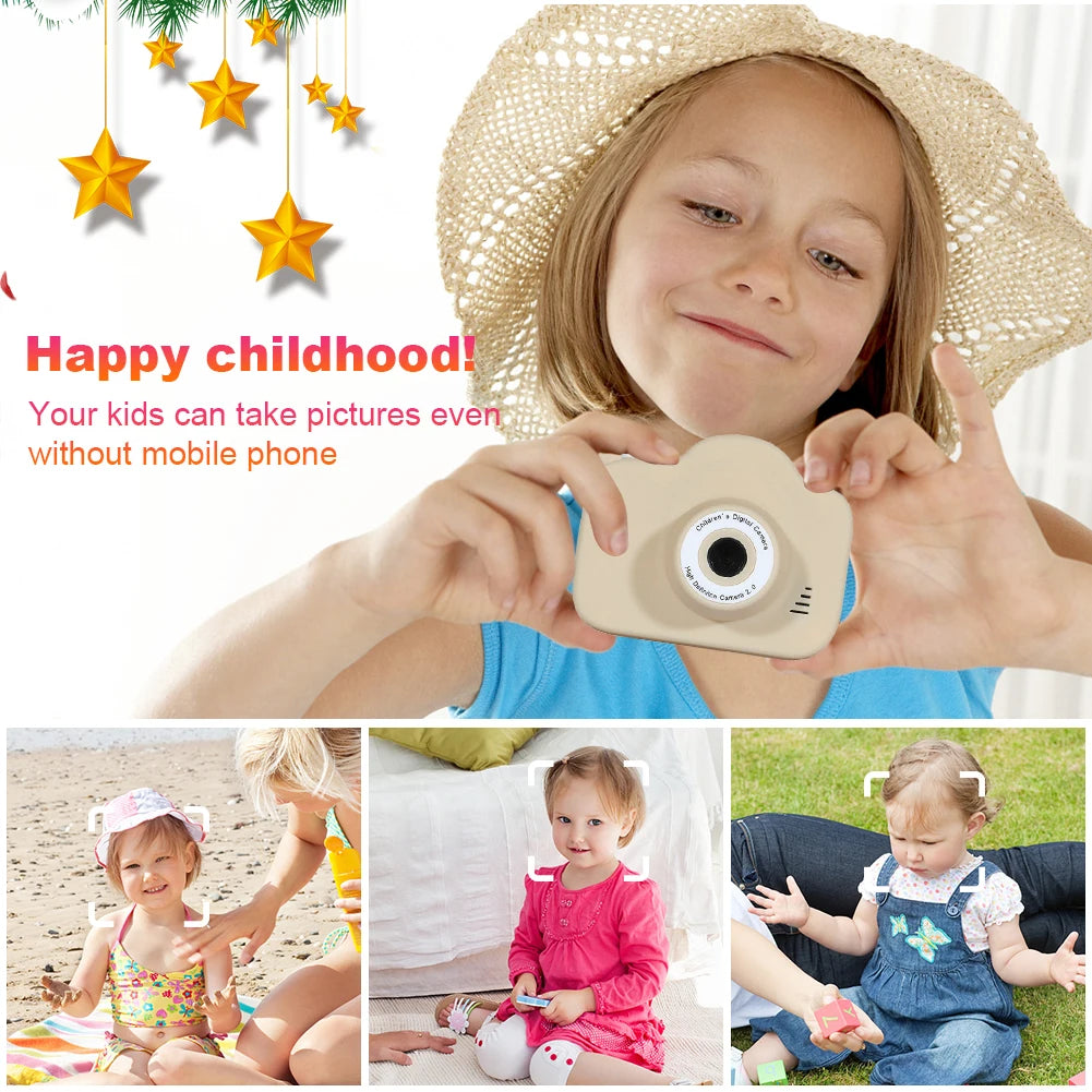 Kids Camera Digital Dual Camera HD 1080P Video Camera Toys Mini Cam Color Display Children Birthday Gift Kids Toys For Kids Leedoar