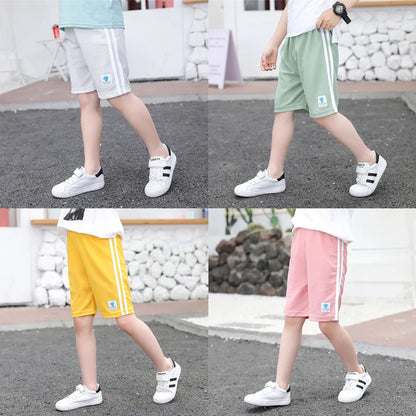 Kids Shorts Wholesale 3-14 Years Children's Casual Short Classic Design Candy Color Student Boys Sweatpants Girls Baby Clothes Leedoar