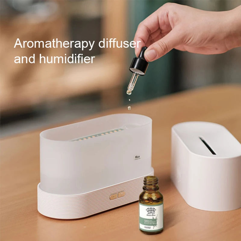 Kinscoter Aroma Diffuser Air Humidifier Ultrasonic Cool Mist Maker Fogger Led Essential Oil Flame Lamp Difusor Leedoar