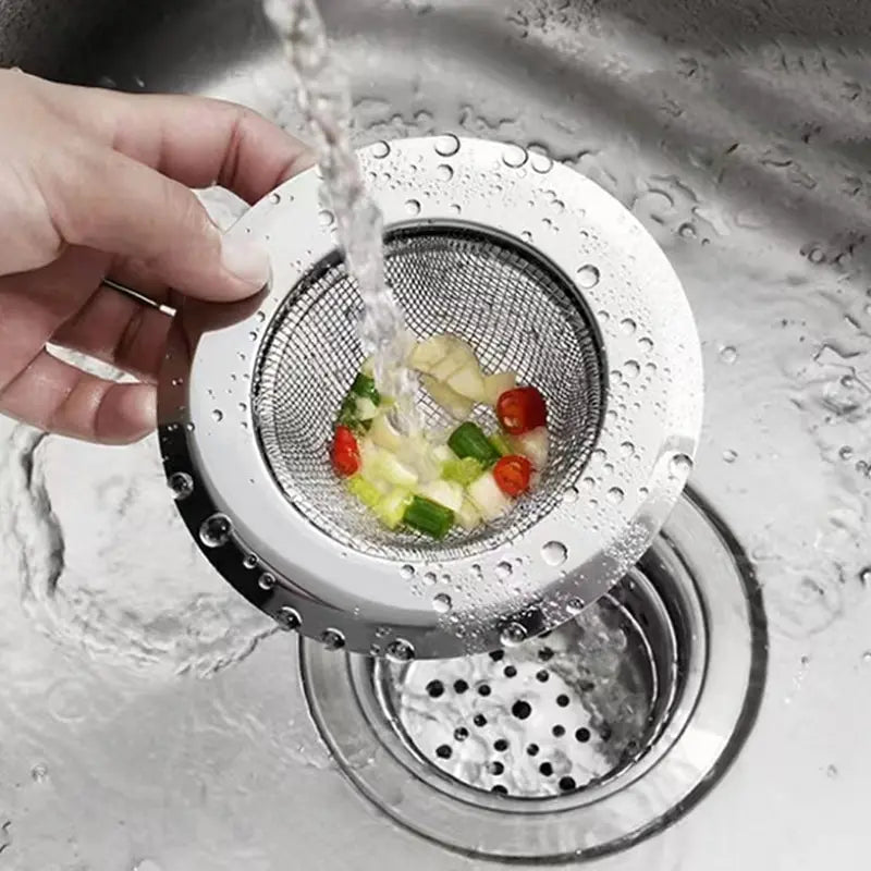 Kitchen Sink Strainer Stainless Steel Sink Funnel Anti Blocking Sink Dishwasher Basin Floor Drain Sewer Hair Strainer Leedoar