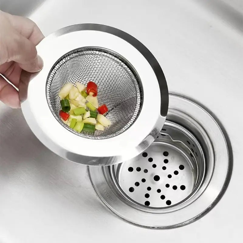 Kitchen Sink Strainer Stainless Steel Sink Funnel Anti Blocking Sink Dishwasher Basin Floor Drain Sewer Hair Strainer Leedoar