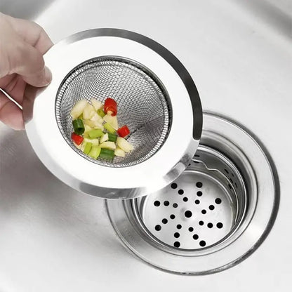 Kitchen Sink Strainer Stainless Steel Sink Funnel Anti Blocking Sink Dishwasher Basin Floor Drain Sewer Hair Strainer Leedoar