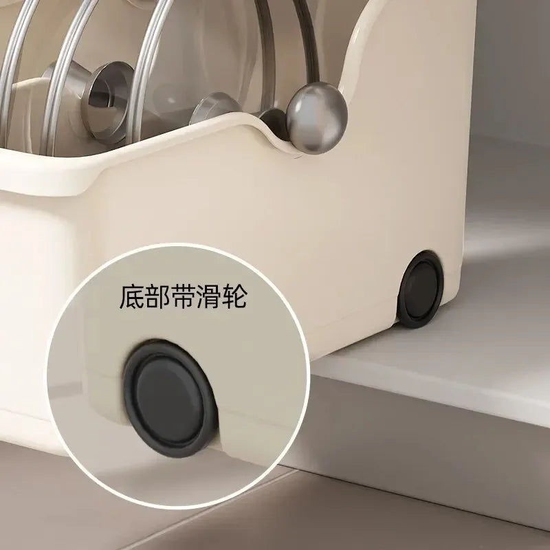 Kitchen Sundry Storage Case with Wheels Seasoning Bottle Vegetable Storage Container Kitchen Closet Organizer Make Up Organizer Leedoar