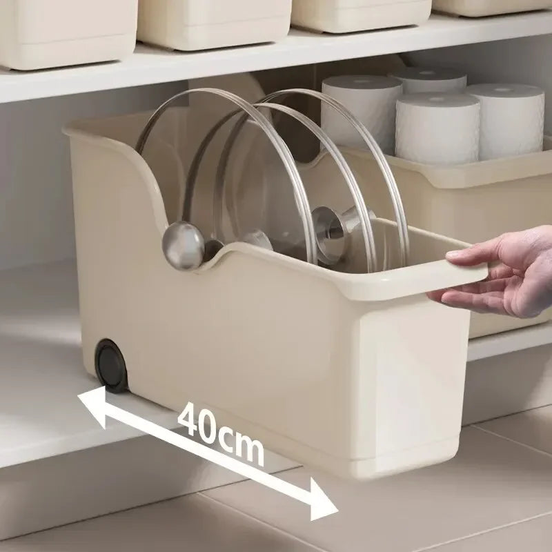 Kitchen Sundry Storage Case with Wheels Seasoning Bottle Vegetable Storage Container Kitchen Closet Organizer Make Up Organizer Leedoar