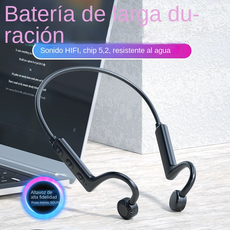 Auriculares inalámbricos Ks19 Tws compatibles con Bluetooth con banda para el cuello, auriculares deportivos para música y juegos, audífonos manos libres con micrófono 