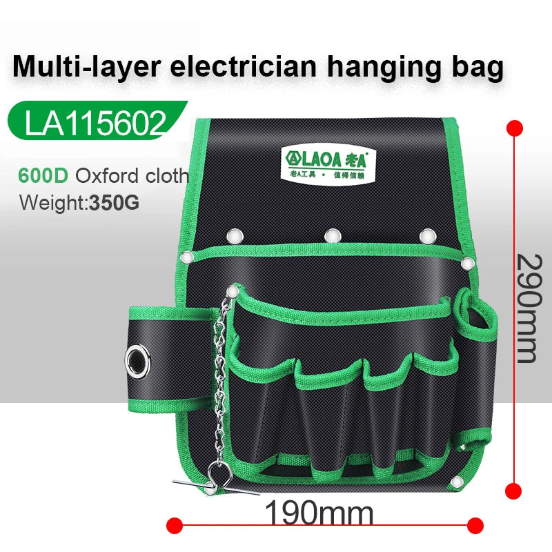 LAOA Multi-function Storage Bag Oxford Cloth Waist Pack Hardware Repair Tool Pocket Wrench Pliers Electrician Household Belt Leedoar