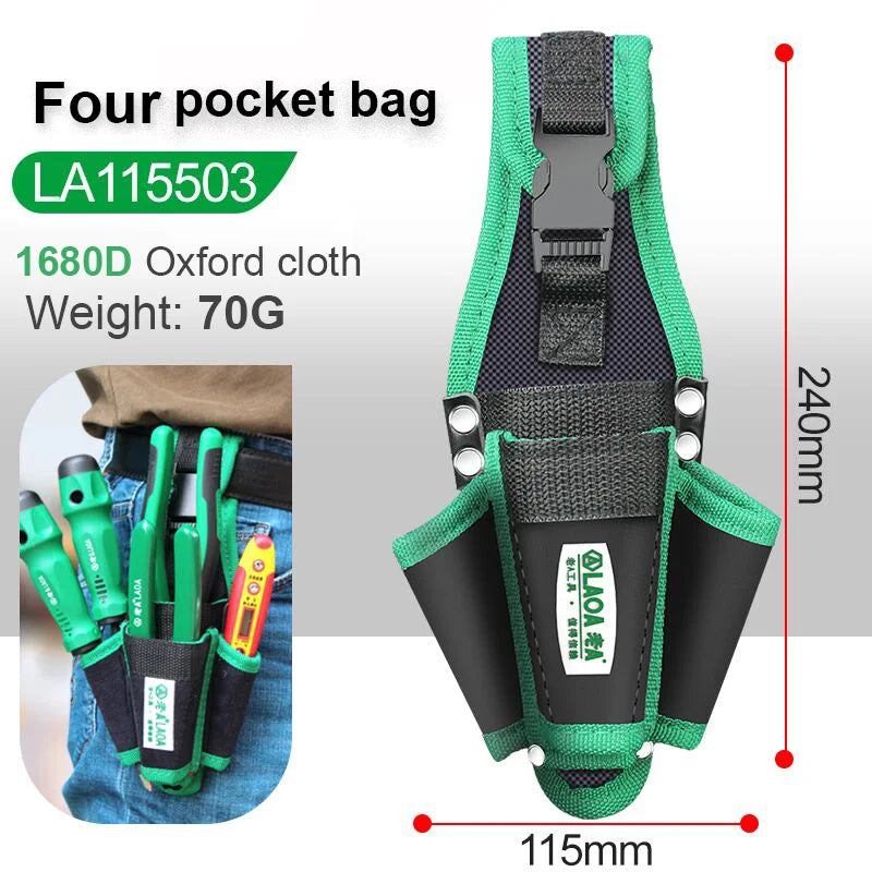 LAOA Multi-function Storage Bag Oxford Cloth Waist Pack Hardware Repair Tool Pocket Wrench Pliers Electrician Household Belt Leedoar