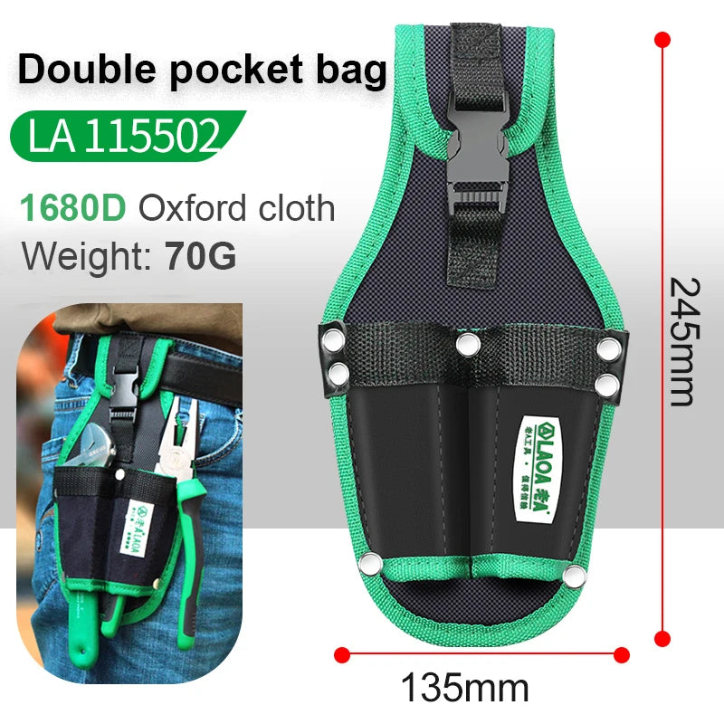 LAOA Multi-function Storage Bag Oxford Cloth Waist Pack Hardware Repair Tool Pocket Wrench Pliers Electrician Household Belt Leedoar