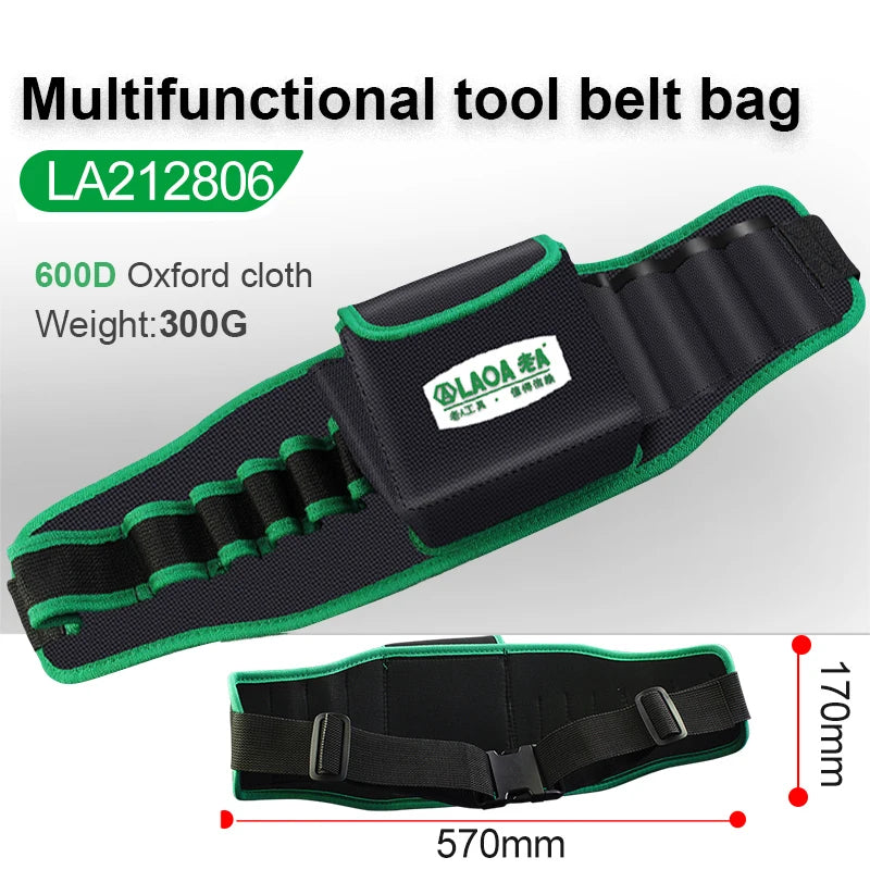 LAOA Multi-function Storage Bag Oxford Cloth Waist Pack Hardware Repair Tool Pocket Wrench Pliers Electrician Household Belt Leedoar