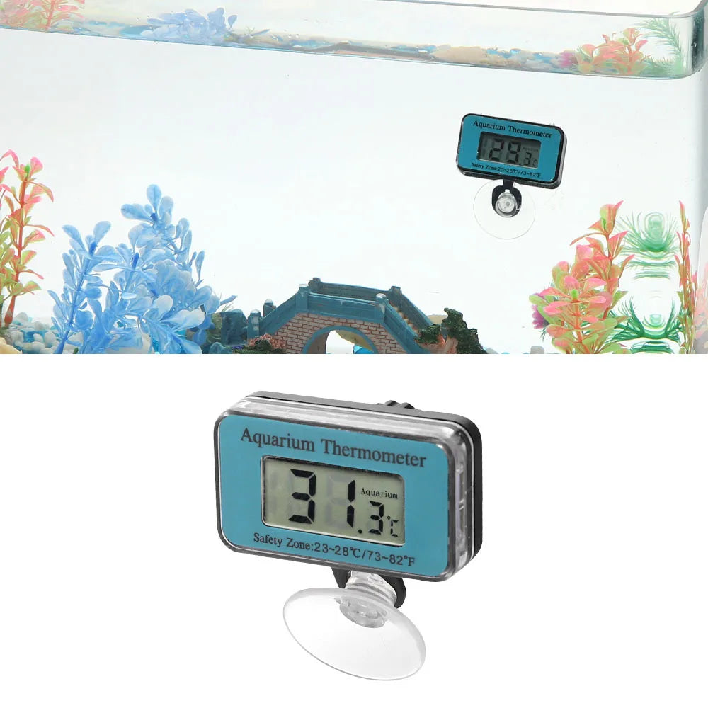 LCD Digital Aquarium Thermometer with Probe Suction Cup Fish Tank Water Electronic Thermometer Measurement