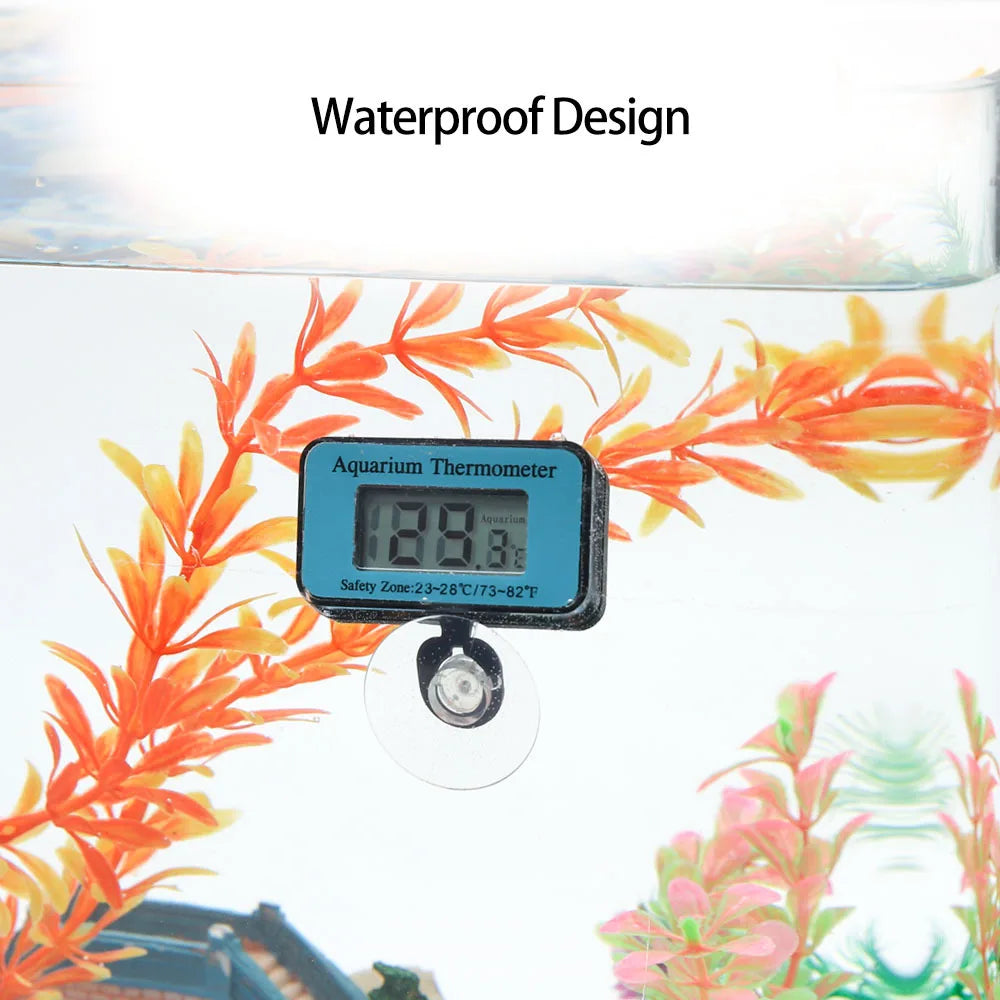 LCD Digital Aquarium Thermometer with Probe Suction Cup Fish Tank Water Electronic Thermometer Measurement