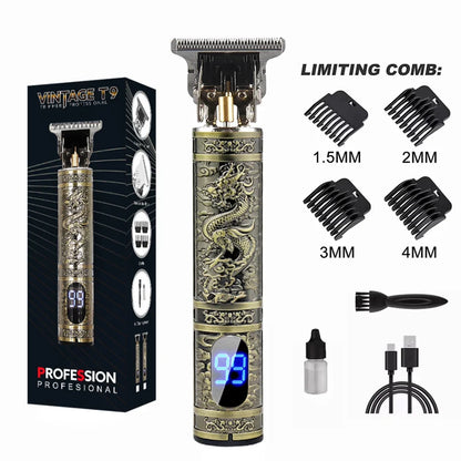 LCD Display T9 Electric Hairber 0mm Shaver Hair Trimer Home Appliances Travel Barber Razors Shaving Machine for Men Trimmer Man Leedoar