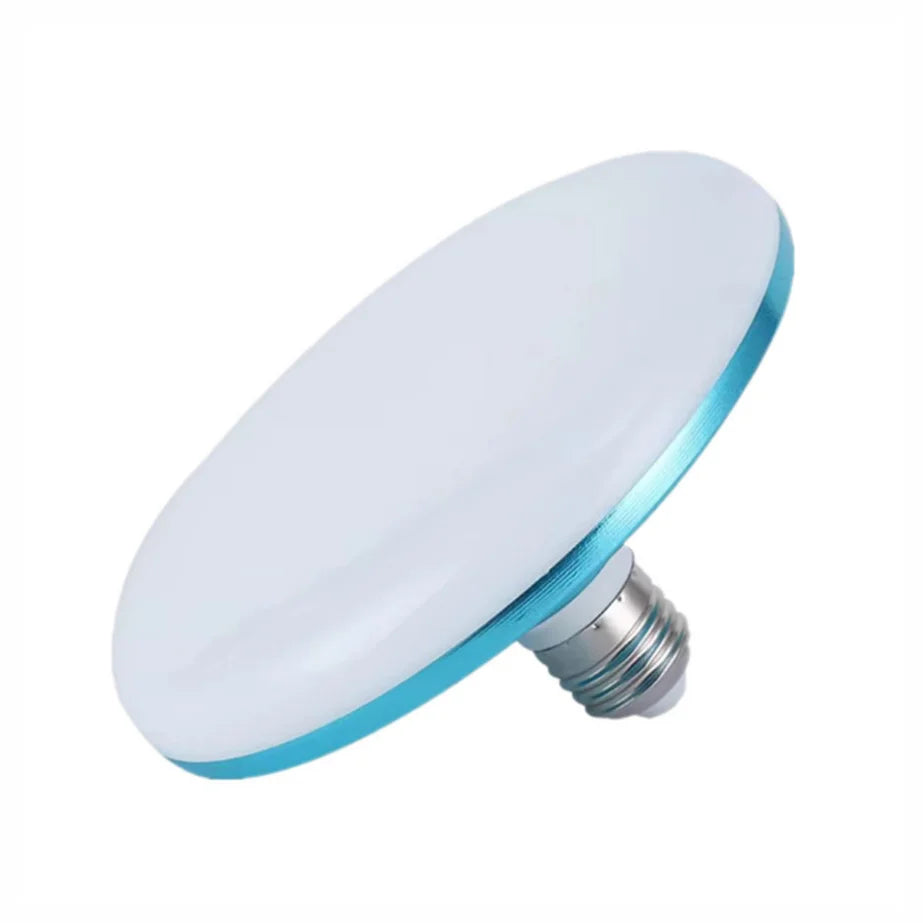 Bombilla LED CA 220 V, base E27, lámpara de ahorro de energía para el hogar, 12 W, 15 W, 40 W, 60 W, iluminación interior, luz de platillo volador, lámpara de techo de 3500 K 