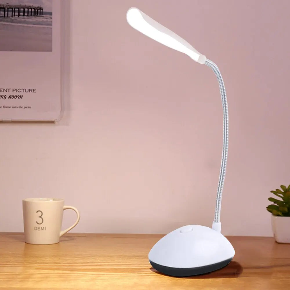 LED Desk Table Reading Lamp For Study Eye Protection Lamp AAA Battery Powered Lamp Folding Creative Night Light