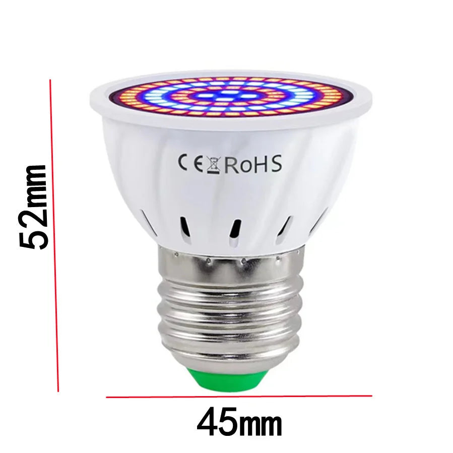 LED Grow Full Spectrum Bulb E27 E14 GU10 MR16 220V Greenhouse Hydroponic Lamp Grow Light For Indoor Plant Phyto Flower Lamp Leedoar