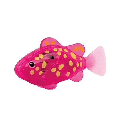 LED Light Electronic Fish Cat Interactive Toys Baby Summer Bath Toy Swimming Robot Luminous Fish Swim Pool Bathtub Toys Leedoar