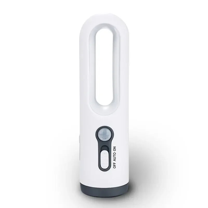 Luz nocturna con sensor de movimiento LED 2 en 1, linterna portátil con sensor de anochecer a amanecer para dormitorio, baño, lectura y acampada 