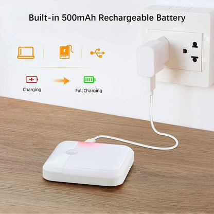 Lámpara LED de noche con sensor de movimiento humano, recargable por USB C, para armario, escaleras, cocina, cama 