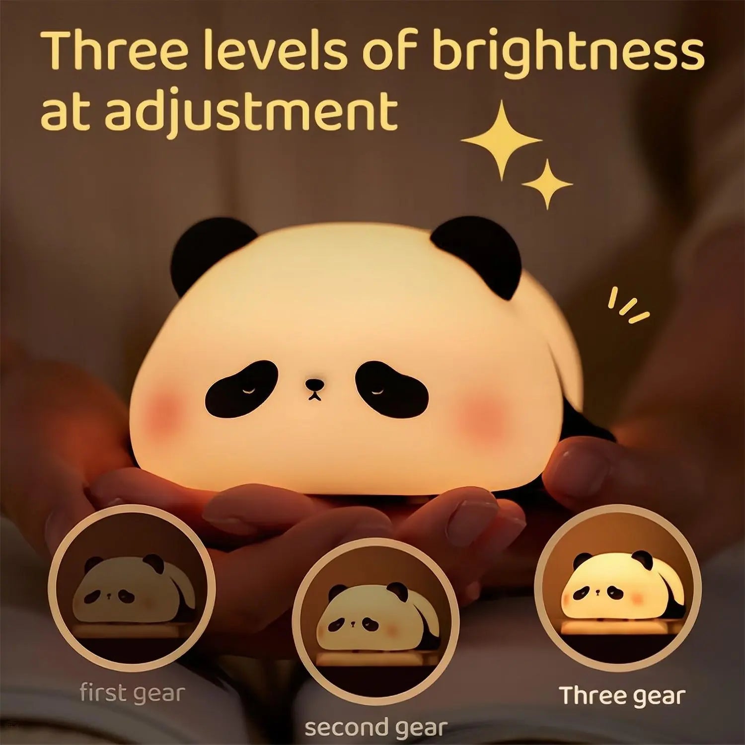 LED Night Lights Cute Sheep Panda Rabbit Silicone Lamp USB Rechargeable Timing Bedside Decor Kids Baby nightlight Birthday Gift Leedoar