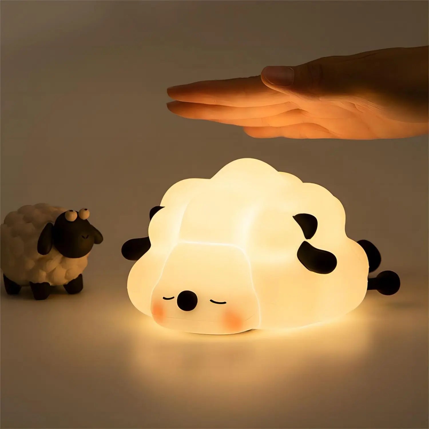 LED Night Lights Cute Sheep Panda Rabbit Silicone Lamp USB Rechargeable Timing Bedside Decor Kids Baby nightlight Birthday Gift Leedoar