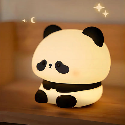 LED Night Lights Cute Sheep Panda Rabbit Silicone Lamp USB Rechargeable Timing Bedside Decor Kids Baby nightlight Birthday Gift Leedoar