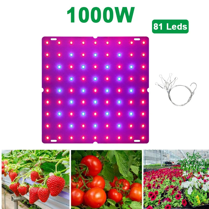 LED Plant Grow Light 1000W/2000W Full Spectrum Hydroponic Growing Lamp Plants Phyto Veg Flower Indoor Panel Phytolamp Leedoar