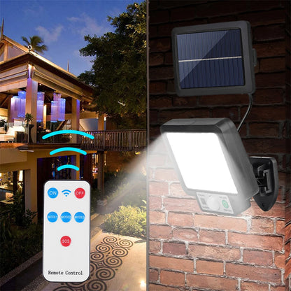 Lámpara de pared LED solar dividida con 3 modos, resistente al agua, con sensor de movimiento, para alumbrado público de jardín, lámpara solar para pared de seguridad de jardín 