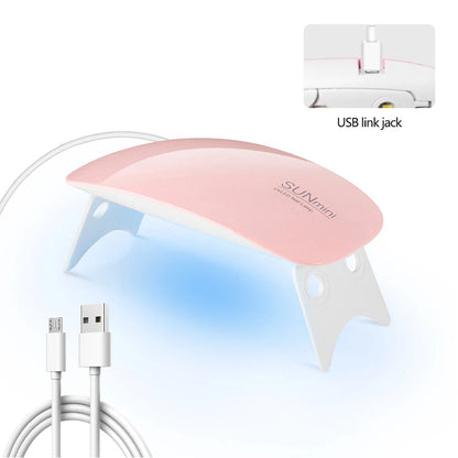 LINMANDA 6W Mini Nail Dryer Machine Portable LED UV Manicure Lamp Home Use Nail Lamp For Drying Polish Varnish With USB Cable Leedoar