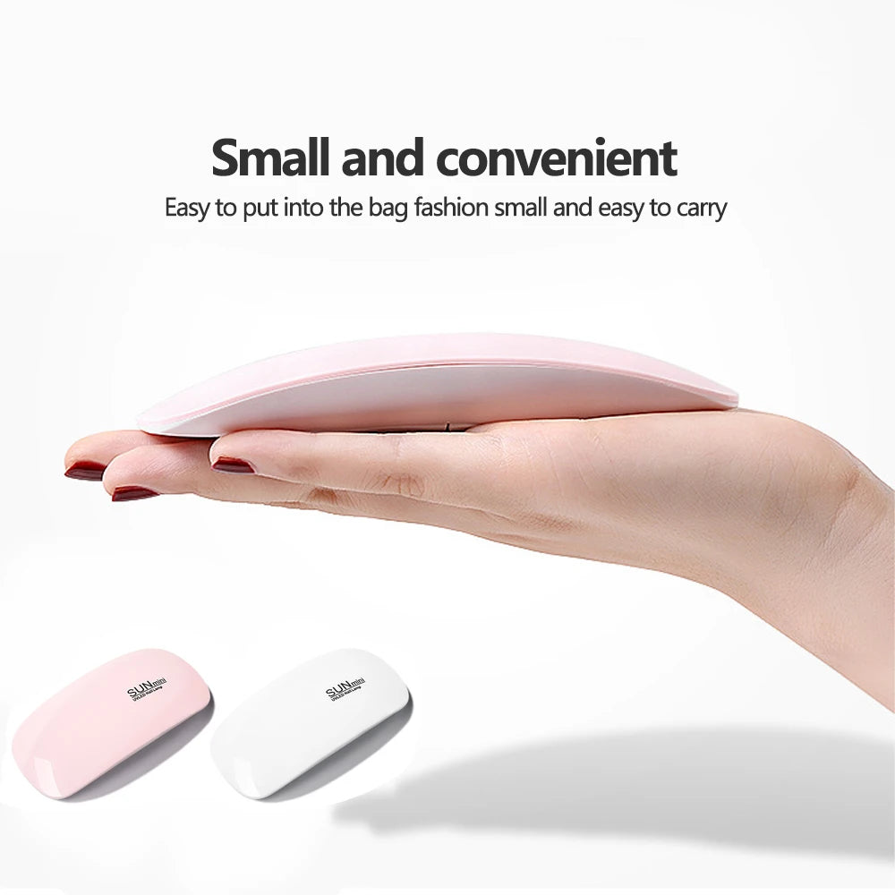 LINMANDA 6W Mini Nail Dryer Machine Portable LED UV Manicure Lamp Home Use Nail Lamp For Drying Polish Varnish With USB Cable Leedoar