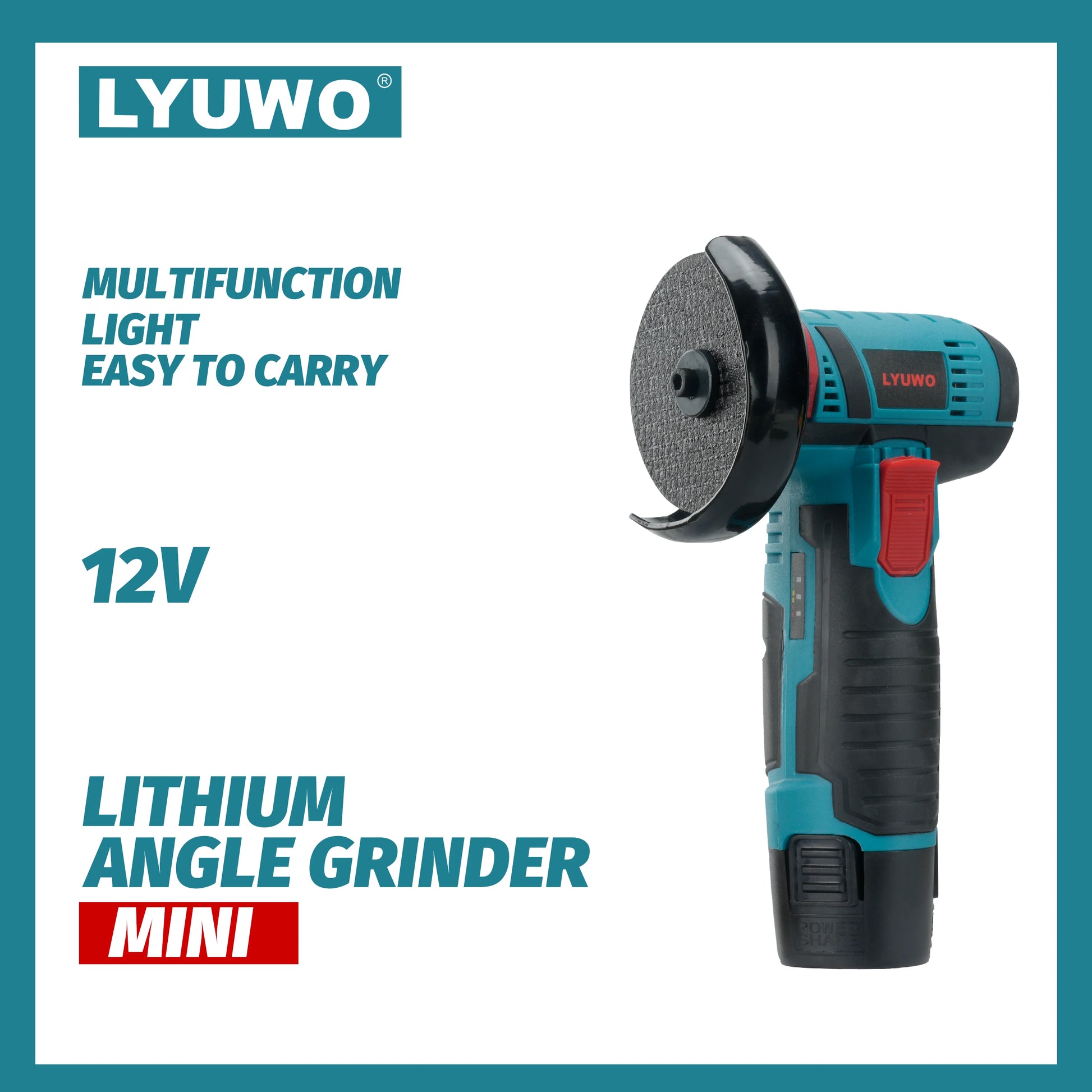 LYUWO Mini Angle Grinder Mini Household Rechargeable Cutting Machine Polishing Machine Electric Hand Grinder Polishing Machine Leedoar