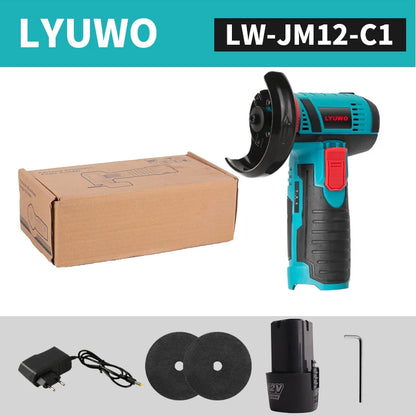 LYUWO Mini Angle Grinder Mini Household Rechargeable Cutting Machine Polishing Machine Electric Hand Grinder Polishing Machine Leedoar