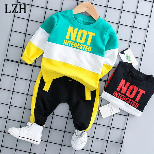 LZH Infant Clothing For Baby Girls Clothes Set Autumn Winter Newborn Baby Boys Clothes T-shirt+Pants 2pcs Suit Baby Costume Leedoar