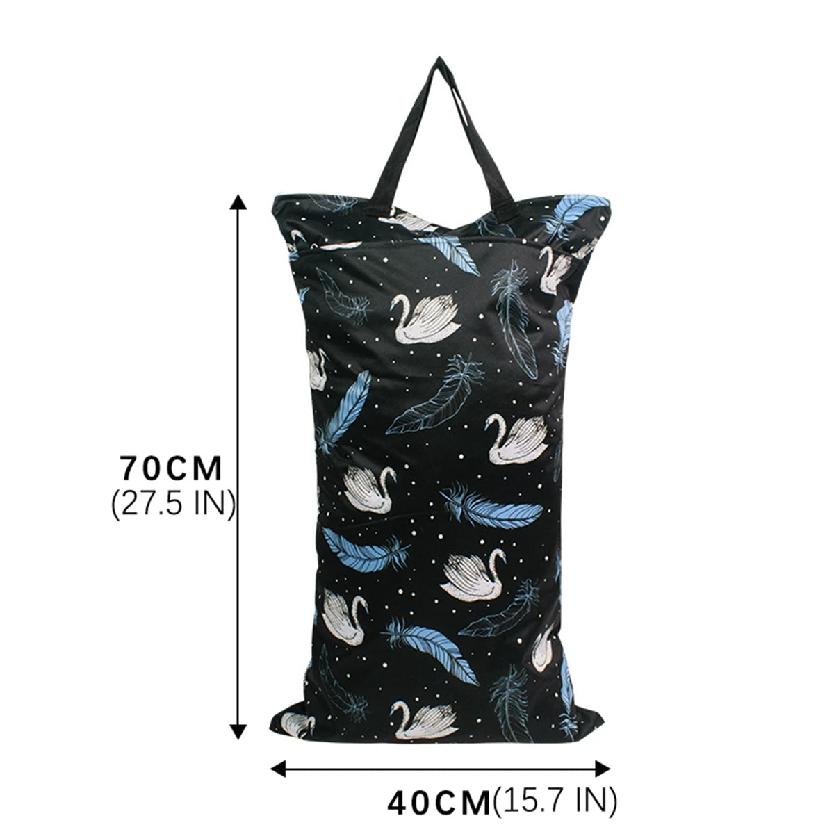 Lager Size Polyester PUL Mumsbest Waterproof Baby Bags for Mom Baby Stroller Use 40*70cm Big Size Double Packet Diaper Wet Bag Leedoar