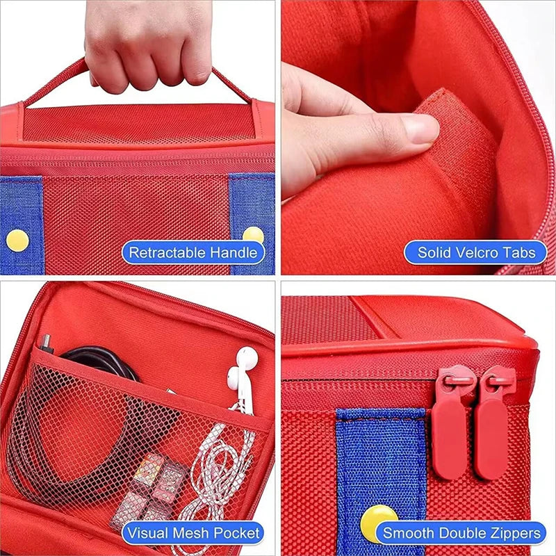 Estuche protector de transporte grande, bolsa de almacenamiento de viaje compatible con la consola Nintendo Switch Oled, caja de almacenamiento de juegos para controlador Pro 