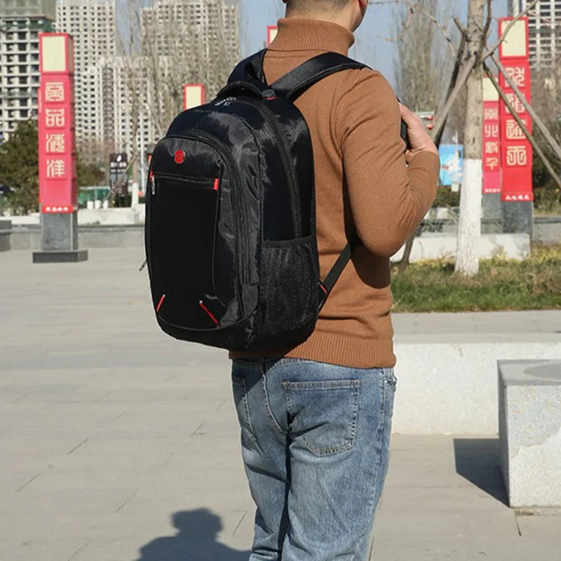 Mochila escolar de gran capacidad para estudiantes, informal, de color sólido, material Oxford, nueva mochila para hombre, bolso sencillo y multifuncional 