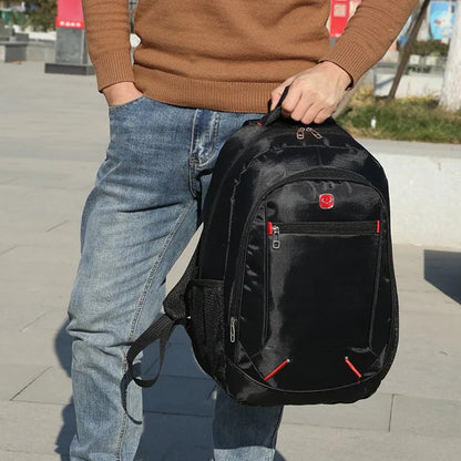 Mochila escolar de gran capacidad para estudiantes, informal, de color sólido, material Oxford, nueva mochila para hombre, bolso sencillo y multifuncional 