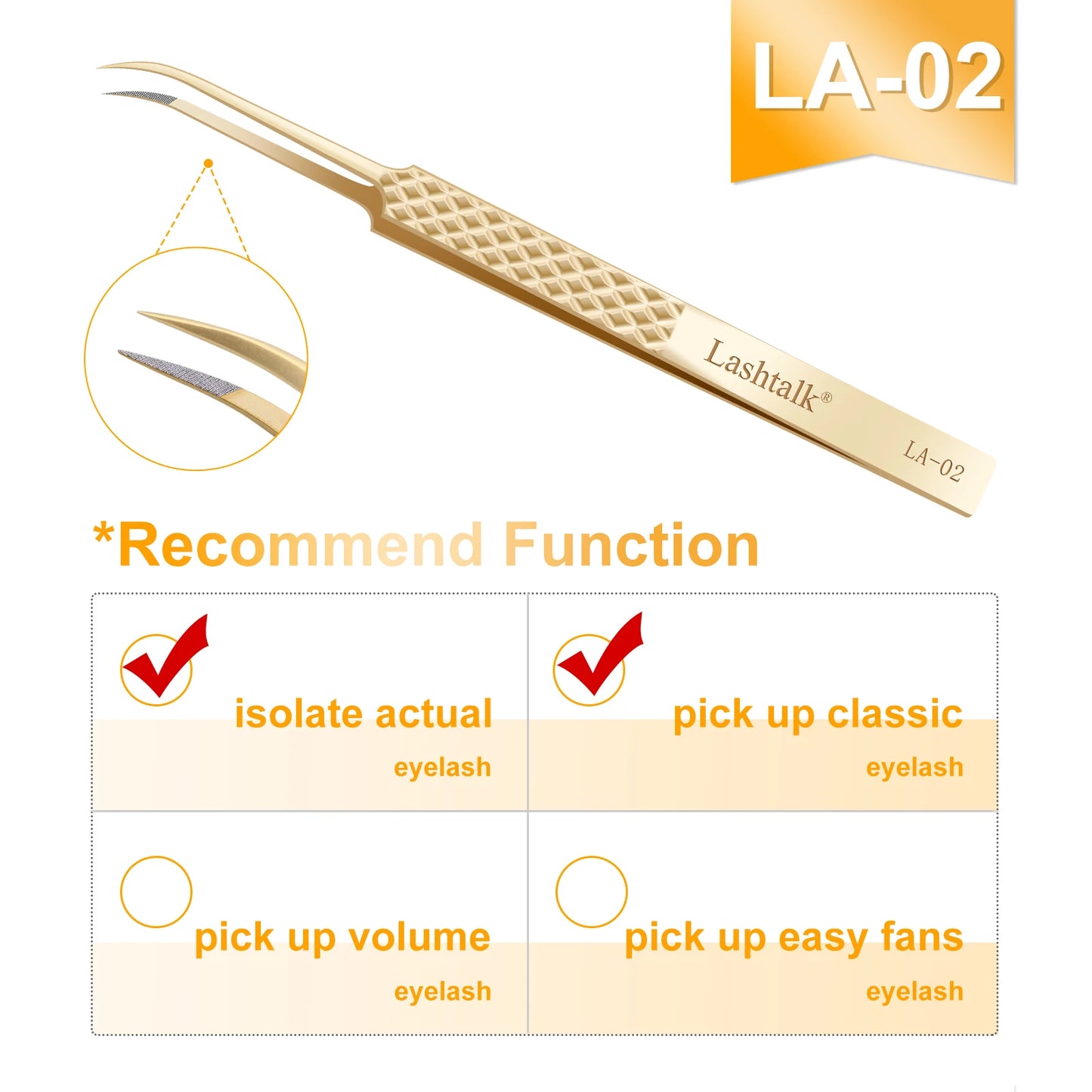 Lashtalk Eyelash Extension Tweezers Makeup Tools From Nagaraku Stainless Steel Non-magnetic Volume FakeLashes Supplies Accurate Leedoar