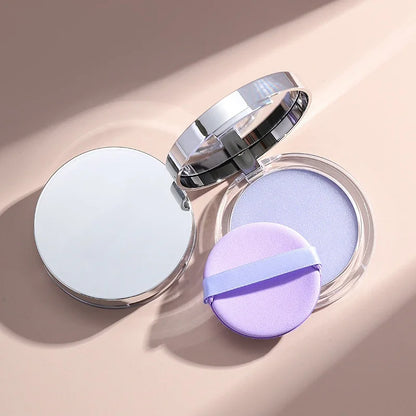 Lavender Pressed Powder Matte Powder Lasting Oil Control Full Coverage Face Compact Setting Powder Makeup Foundation Cosmetics Leedoar