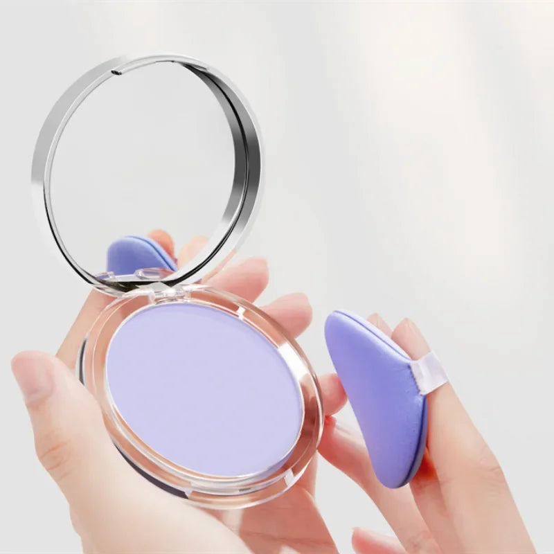 Lavender Pressed Powder Matte Powder Lasting Oil Control Full Coverage Face Compact Setting Powder Makeup Foundation Cosmetics Leedoar