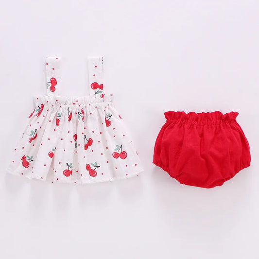 Lawadka Summer Thin Newborn Baby Clothes For Girls Set Print Mini Dress And PP Shorts 2Pcs Set Infant Baby Clothing Outfit 2024 Leedoar