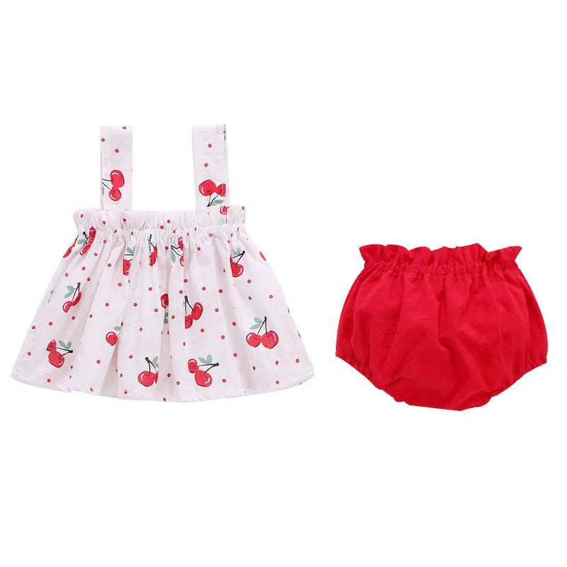 Lawadka Summer Thin Newborn Baby Clothes For Girls Set Print Mini Dress And PP Shorts 2Pcs Set Infant Baby Clothing Outfit 2024 Leedoar