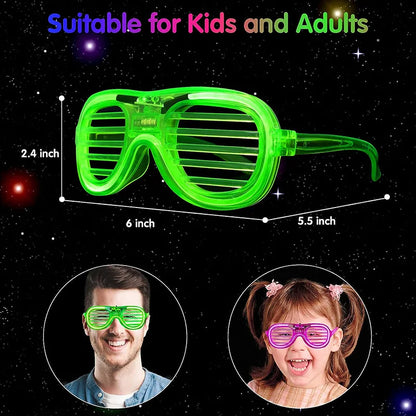 Led Glasses Neon Party Flashing Glasses Luminous Light Glasses Bar Party Concert Props Fluorescent Glow Photo Props Supplies Leedoar