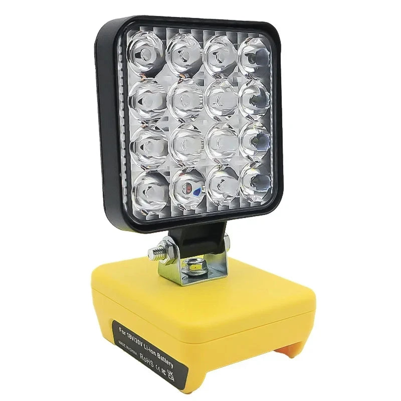 Luz LED para Dewalt, batería de 18 V, 4 pulgadas, focos portátiles, inalámbricos, para trabajo al aire libre, pesca, herramienta de emergencia de mano