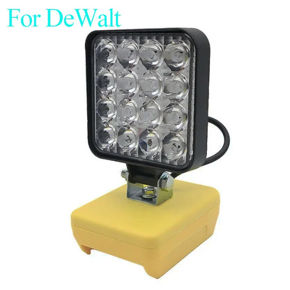 Luz LED para Dewalt, batería de 18 V, 4 pulgadas, focos portátiles, inalámbricos, para trabajo al aire libre, pesca, herramienta de emergencia de mano