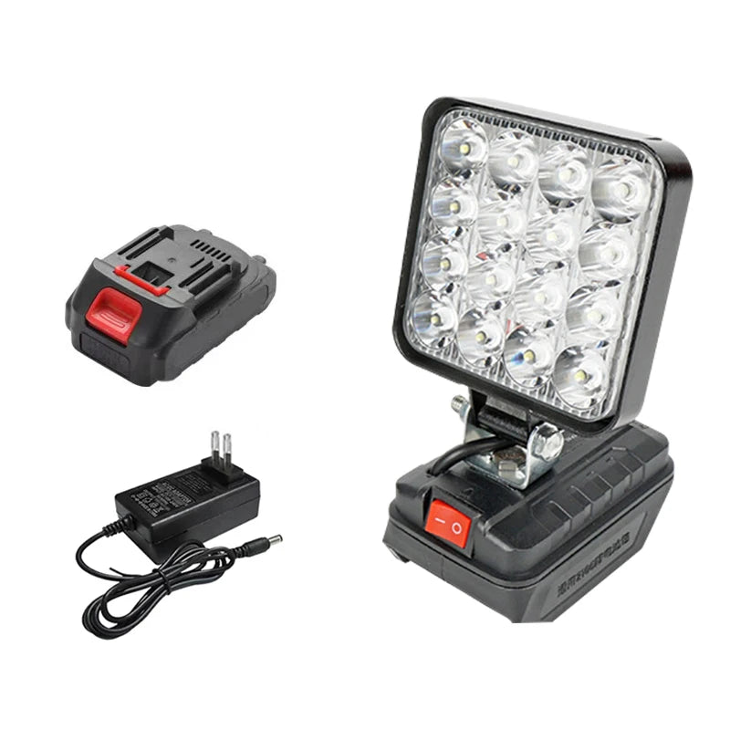 Luz LED para batería Makita 4X4, focos portátiles, luz de emergencia de mano inalámbrica para trabajo al aire libre y pesca 