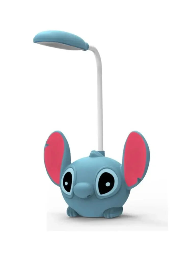 Led Lilo & Stitch Desk Lamp With Pencil Sharpener Foldable Light Cute Desk Small Book Lamp Usb Recharge Light Gift