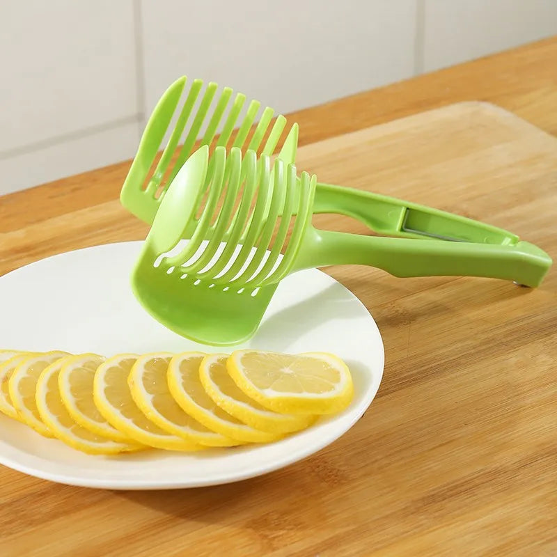 Lemon Tomato SlicerMultifunctional Fruit Divider with HandleTomato SlicerHousehold Cutting Lemon Slicer Leedoar