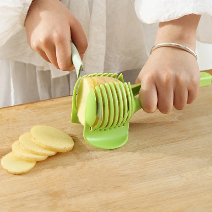 Lemon Tomato SlicerMultifunctional Fruit Divider with HandleTomato SlicerHousehold Cutting Lemon Slicer Leedoar