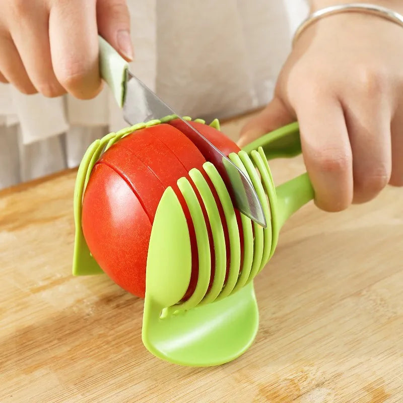 Lemon Tomato SlicerMultifunctional Fruit Divider with HandleTomato SlicerHousehold Cutting Lemon Slicer Leedoar