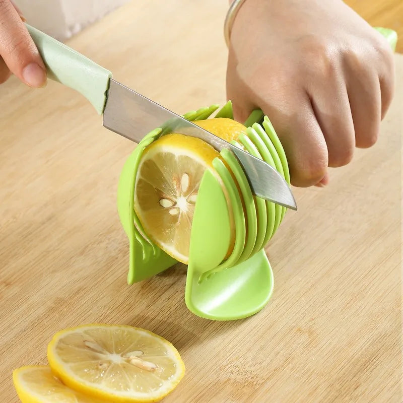 Lemon Tomato SlicerMultifunctional Fruit Divider with HandleTomato SlicerHousehold Cutting Lemon Slicer Leedoar